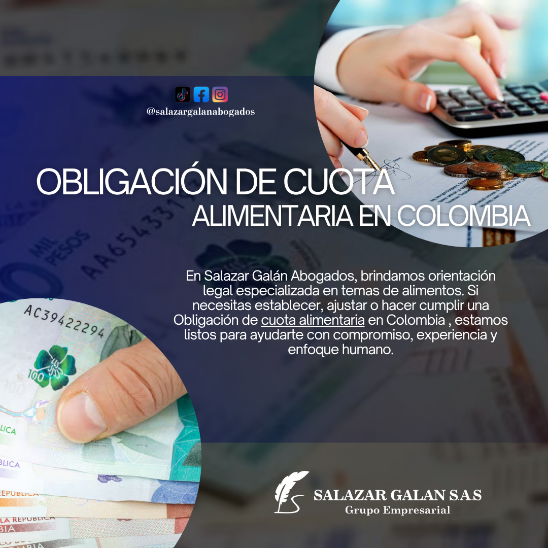 Obligación de cuota alimentaria en Colombia