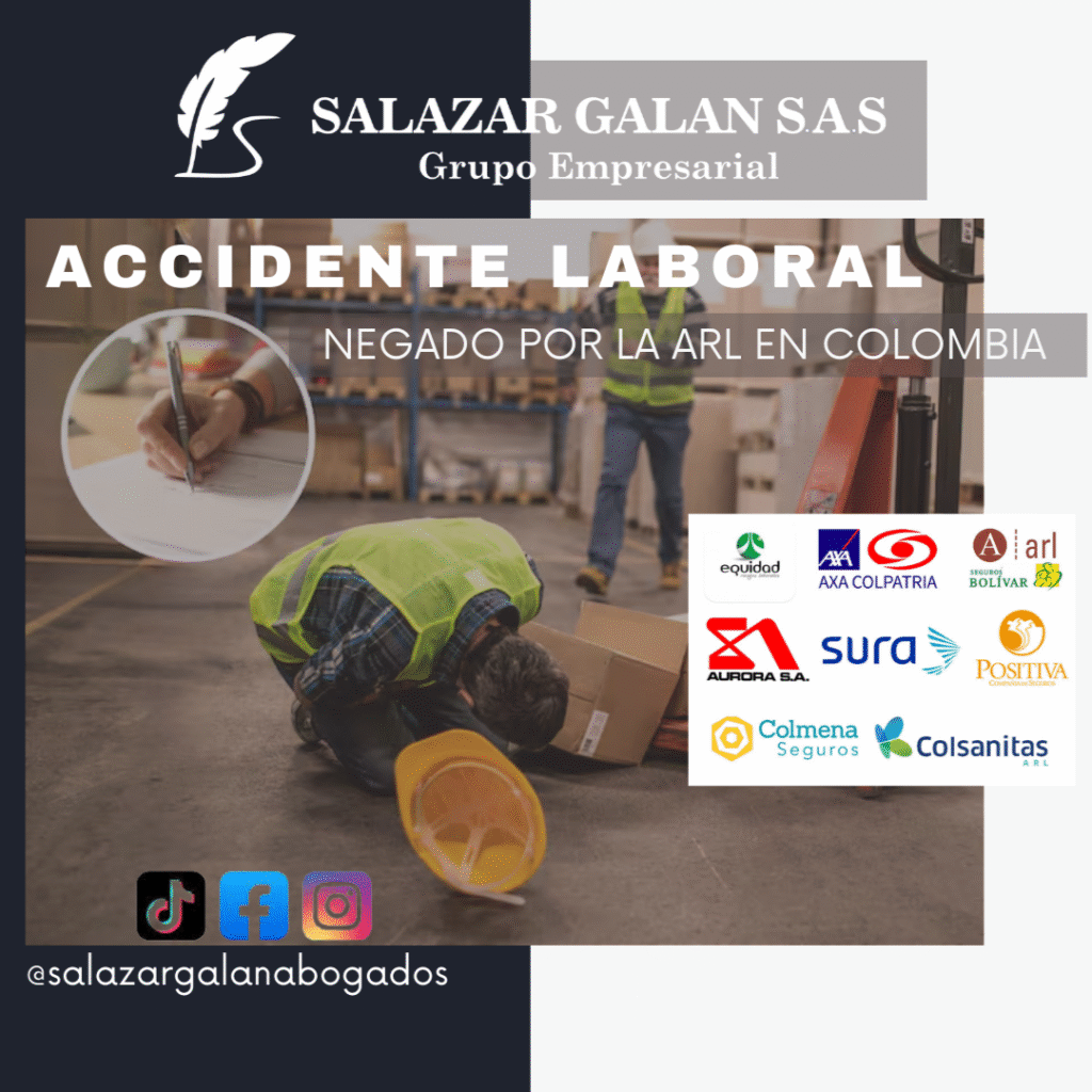 accidente laboral negado por la ARL en Colombia