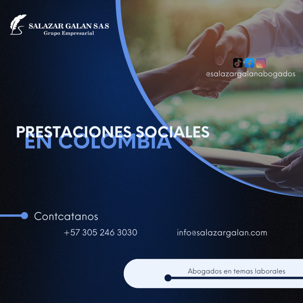 prestaciones sociales en Colombia